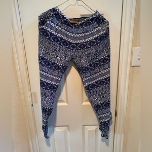 Tribal print work pants